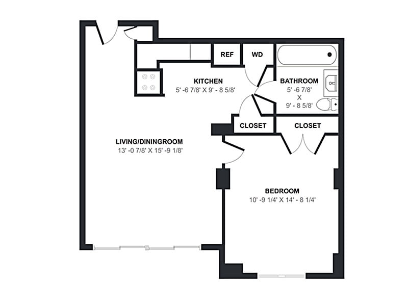black and white floor plan after