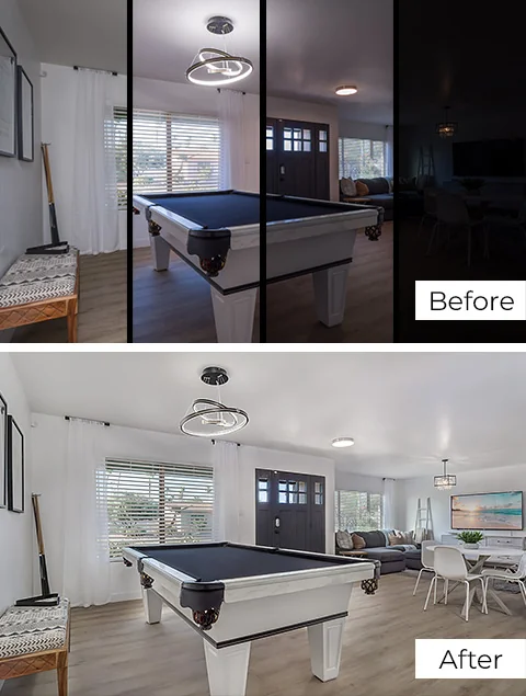 HDR real estate photo editing mobile banner