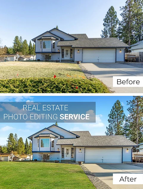 real estate photo enhancement after before