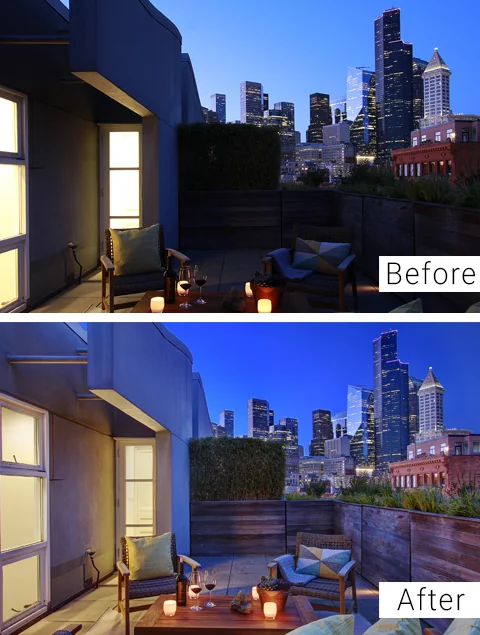 HDR real estate photo editing