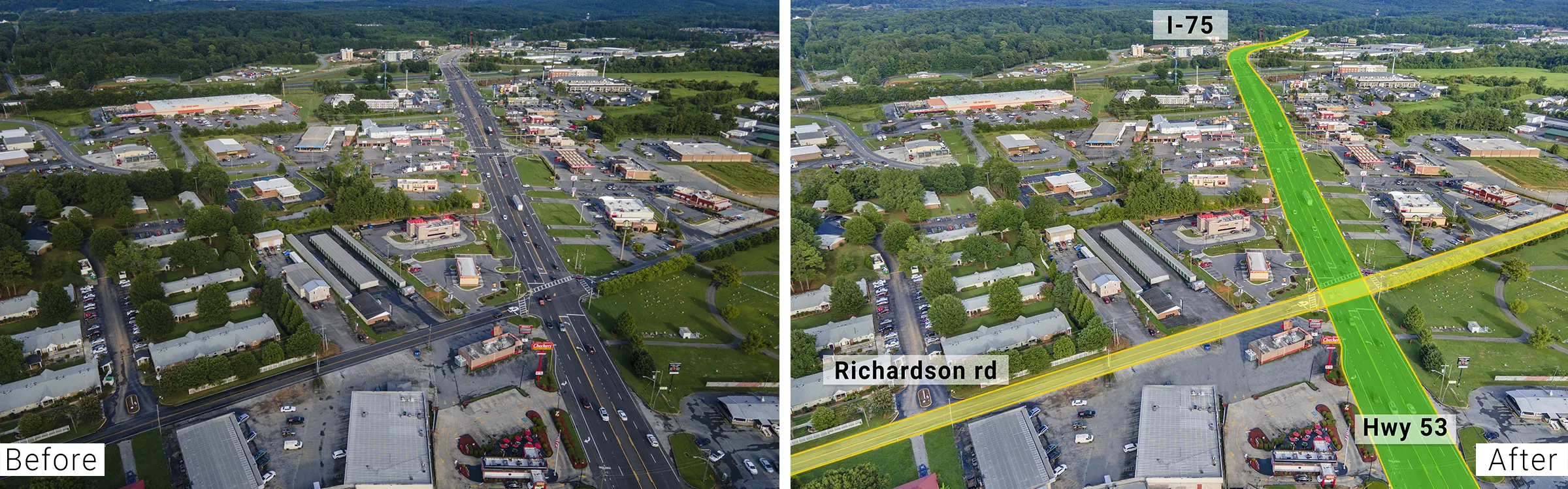 Real estate aerial photo editing services location pointer