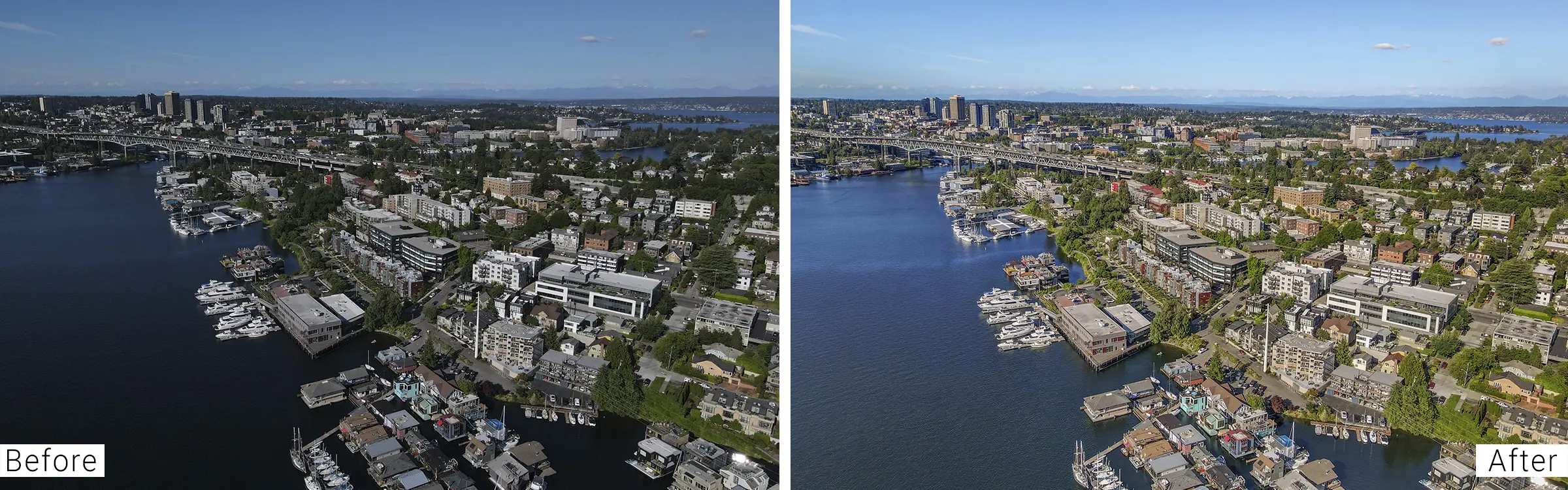 Real estate aerial photo editing services sky view