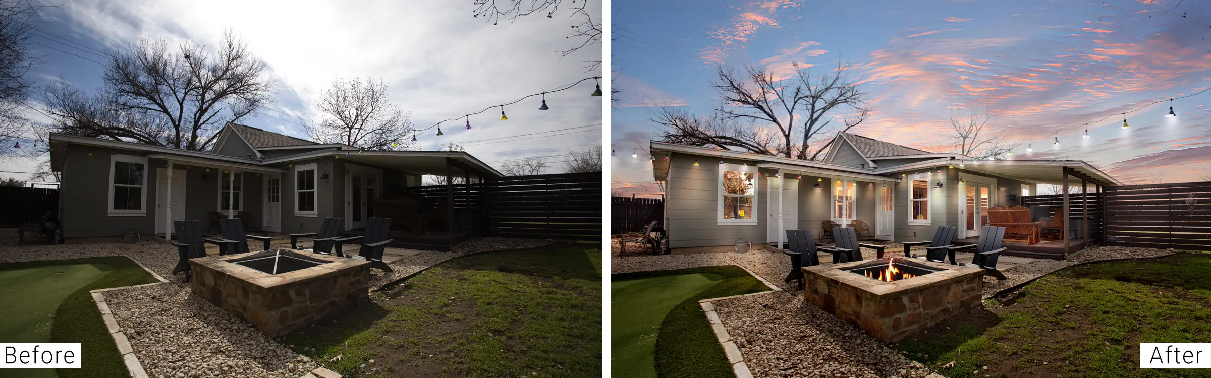 Real estate day to dusk photo editing after before 02