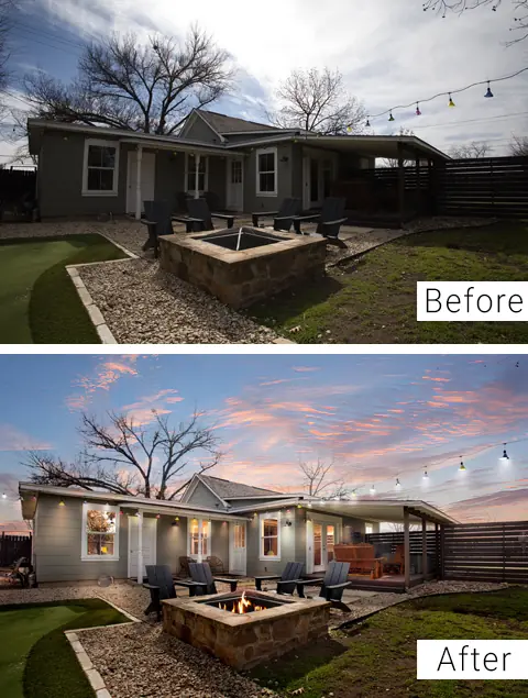 Real estate day to dusk photo editing after before mobile banner 02