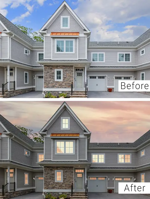 Real estate day to dusk photo editing after before mobile banner 03