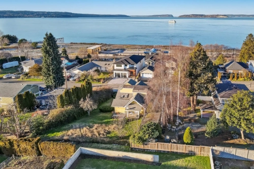 Real estate photography editing aerial view